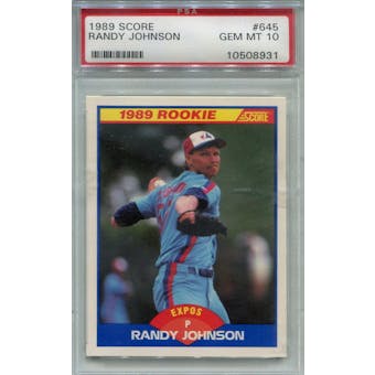 1989 Score #645 Randy Johnson RC PSA 10 *8931 (Reed Buy)