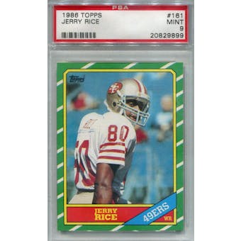 1986 Topps #161 Jerry Rice RC PSA 9 *9899 (Reed Buy)
