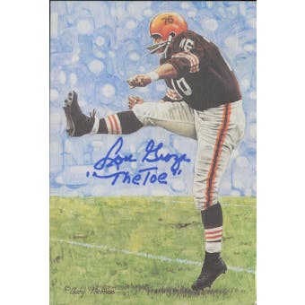 Lou Groza Autographed Goal Line Art Card w/ insc "The Toe" JSA #KK52297 (Reed Buy)