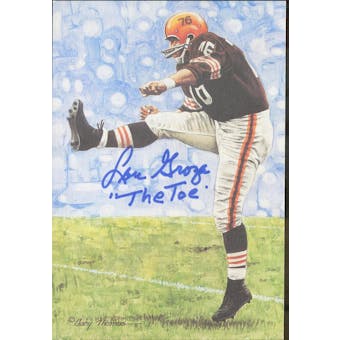 Lou Groza Autographed Goal Line Art Card w/ insc "The Toe" JSA #KK52417 (Reed Buy)