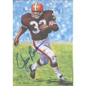 Jim Brown Autographed Goal Line Art Card JSA #KK52423 (Reed Buy)