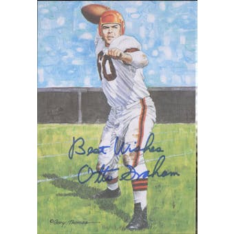 Otto Graham Autographed Goal Line Art Card w/ insc "Best Wishes" JSA #KK52430 (Reed Buy)