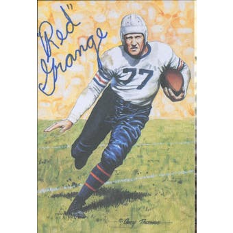 Harold "Red" Grange Autographed Goal Line Art Card JSA #KK52434 (Reed Buy)