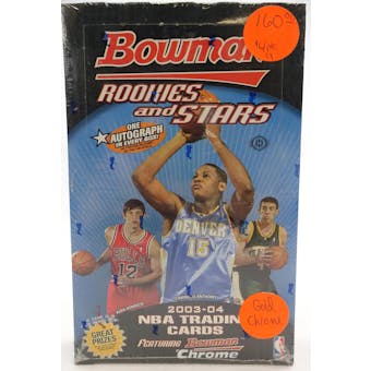 2003/04 Bowman Rookies & Stars Basketball Hobby Box (Reed Buy)