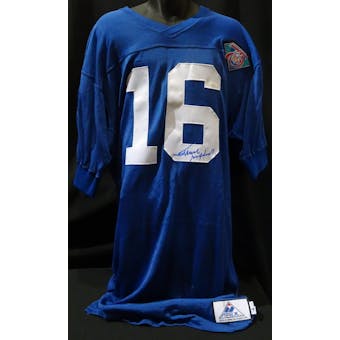 Frank Gifford NY Giants Auto NFL 75th Authentic Throwback Jersey (Apex 46 L) JSA KK52043 (Reed Buy)