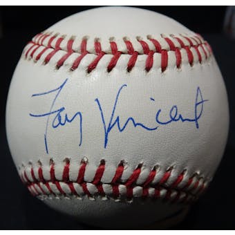 Fay Vincent Autographed NL White Baseball JSA KK52680 (Reed Buy)