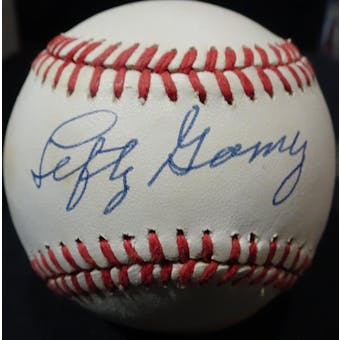 Lefty Gomez Autographed AL Brown Baseball JSA KK52608 (Reed Buy)