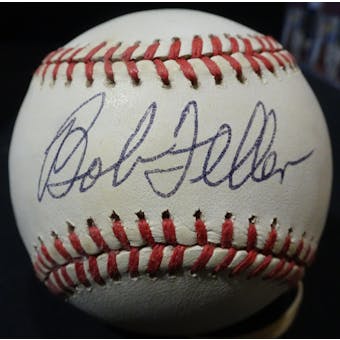 Bob Feller Autographed AL Brown Baseball JSA KK52615 (Reed Buy)