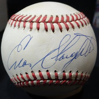 Enos Slaughter Autographed NL Giamatti Baseball JSA KK52637 (Reed Buy)