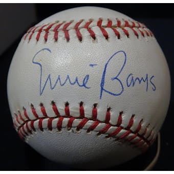 Ernie Banks Autographed NL White Baseball JSA KK52733 (Reed Buy)