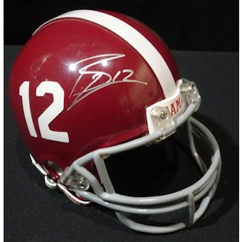 Demeco Ryans/Brodie Croyle Alabama Crimson Tide Autographed Football Mini Helmet JSA KK52141 (Reed Buy)