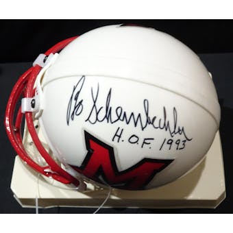 Bo Schembechler Miami-Ohio Auto Football Mini Helmet (HOF 1993) JSA KK52114 (Reed Buy)