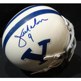 Jim McMahon BYU Cougars Autographed Football Mini Helmet JSA KK52120 (Reed Buy)