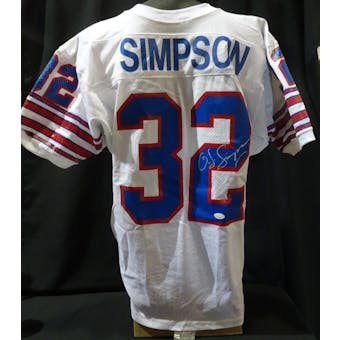 OJ Simpson Buffalo Bills Autographed Authentic Jersey (Wilson 44)(stains) JSA KK52047 (Reed Buy)