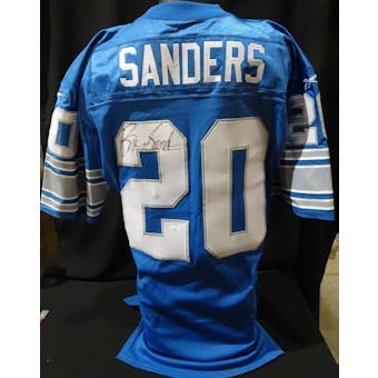 Barry Sanders Detroit Lions Auto Team Issued Jersey (98 Reebok 44+4 Giants) JSA KK52027 (Reed Buy)