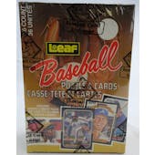 1987 Leaf Baseball Wax Box (BBCE) (FASC) (Reed Buy)