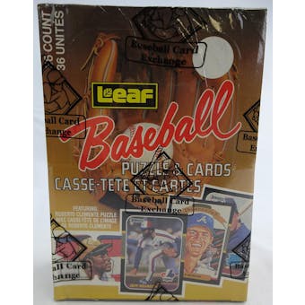 1987 Leaf Baseball Wax Box (BBCE) (FASC) (VG-EX Condition) (Reed Buy)
