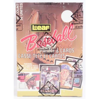 1987 Leaf Baseball Wax Box (BBCE) (FASC) (Reed Buy)