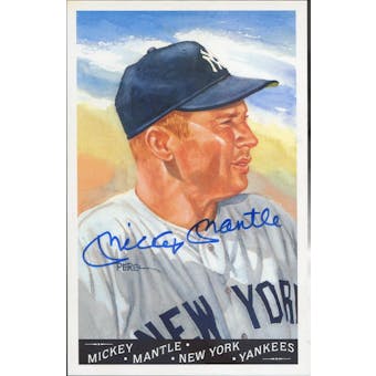 Mickey Mantle New York Yankees Autographed Baseball Perez-Steele Master Works Postcard JSA BB42482 (Reed Buy)