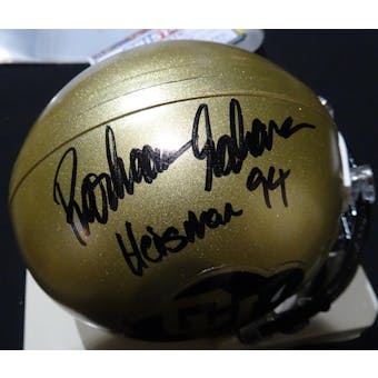 Rashaan Salaam Colorado Auto Football Mini Helmet (Heisman 94) TriStar 5035795 (Reed Buy)