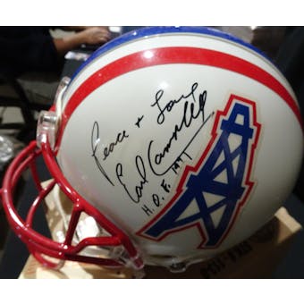 Earl Campbell Houston Oilers Autographed Football ProLine Helmet JSA KK52818 (Reed Buy)