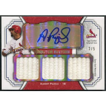 2012 Topps Museum Collection #AP Albert Pujols Triple Jersey Auto #2/5