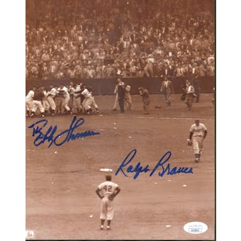 Bobby Thomson/Ralph Branca Autographed 8x10 Photo JSA KK52835 (Reed Buy)