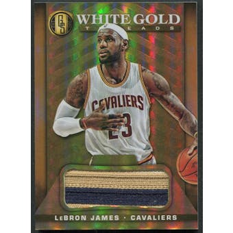 2014/15 Panini Gold Standard #6 LeBron James White Gold Threads Prime Patch #08/25