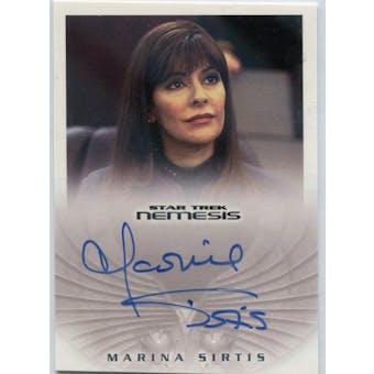 Marina Sirtis Rittenhouse Star Trek Nemesis #NA10 Deanna Troi Autograph (Reed Buy)