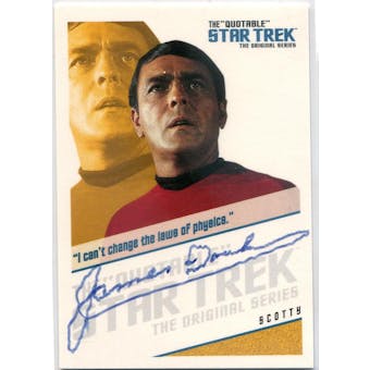 James Doohan Rittenhouse Quotable Star Trek TOS #QA7 Scotty Autograph (Reed Buy)