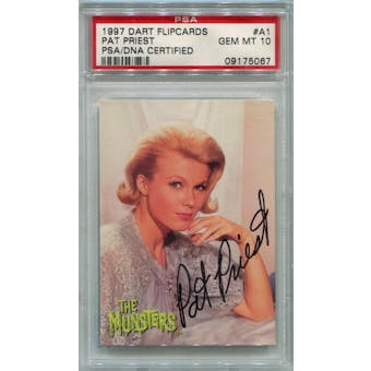 Pat Priest 1997 Dart Flipcards The Munsters #A1 Marilyn Munster Autograph PSA 10 *5067 (Reed Buy)