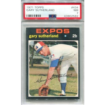1971 Topps #434 Gary Sutherland PSA 7 *2582 (Reed Buy)