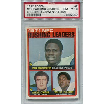 1972 Topps #2 NFC Rushing Leaders PSA 8 *2007 (Reed Buy)
