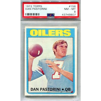 1972 Topps #156 Dan Pastorini RC PSA 8 *9807 (Reed Buy)