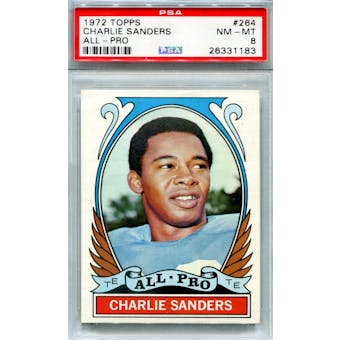 1972 Topps #264 Charlie Sanders AP PSA 8 *1183 (Reed Buy)