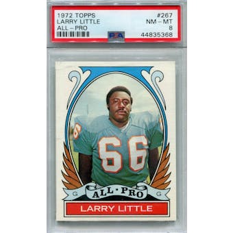 1972 Topps #267 Larry Little AP PSA 8 *5368 (Reed Buy)
