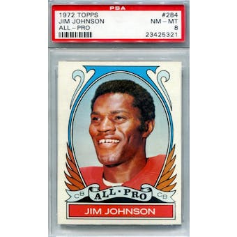 1972 Topps #284 Jim Johnson AP PSA 8 *5321 (Reed Buy)