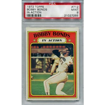 1972 Topps #712 Bobby Bonds IA PSA 9 *7265 (Reed Buy)