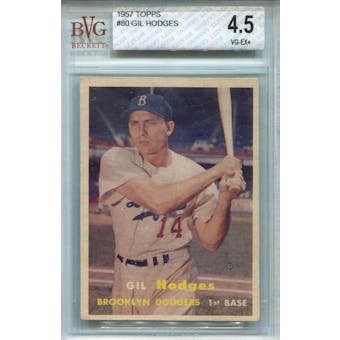 1957 Topps #80 Gil Hodges BVG 4.5 *6417 (Reed Buy)