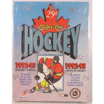 1992/93 O-Pee-Chee Hockey Hobby Box (Reed Buy)