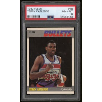 1987/88 Fleer Basketball #18 Terry Catledge Rookie PSA 8 (NM-MT)