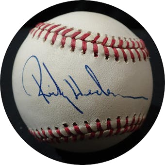 Rickey Henderson Autographed AL Brown Baseball JSA KK52727 (Reed Buy)