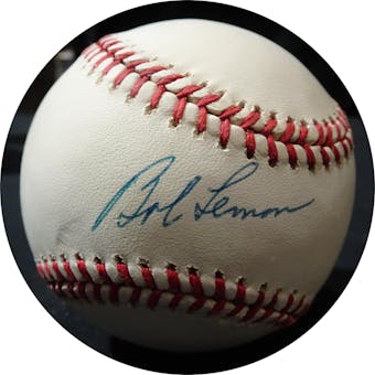 Bob Lemon Autographed NL White Baseball JSA KK52647 (Reed Buy)
