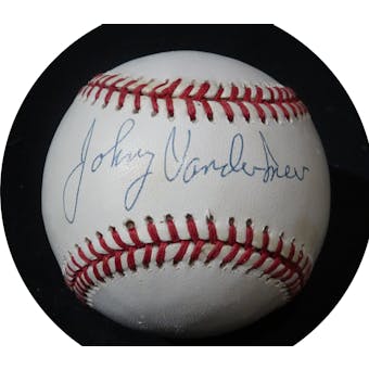 Johnny Vander Meer Autographed NL White Baseball JSA KK52488 (Reed Buy)