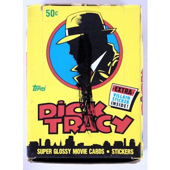 Dick Tracy Super Glossy Movie Cards Wax Box (1990 Topps) (Reed Buy)