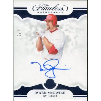 2019 Panini Flawless Autographs Sapphire #FAMM Mark McGwire #/7 (Reed Buy)