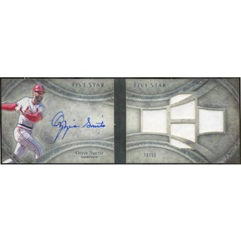 2014 Topps Five Star Quad Relic Autographs Books #FSSBOZ Ozzie Smith #/50 (Reed Buy)
