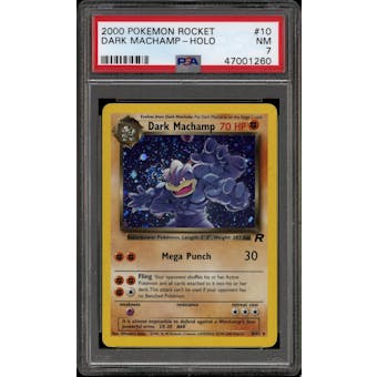 Pokemon Team Rocket Dark Machamp 10/82 PSA 7