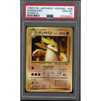 Pokemon Japanese Vending III Sandslash 28 PSA 10 GEM MINT