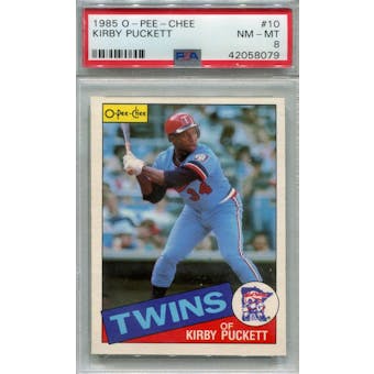 1985 O-Pee-Chee #10 Kirby Puckett RC PSA 8 *8079 (Reed Buy)